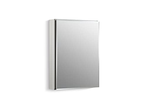 Book Cover KOHLER CB-CLC2026FS CLC Flat, Single Medicine Cabinet with Mirrored Door, 20â€ Width x 26â€ Height, Aluminum, Frameless with Beveled Edges, One Size, Silver