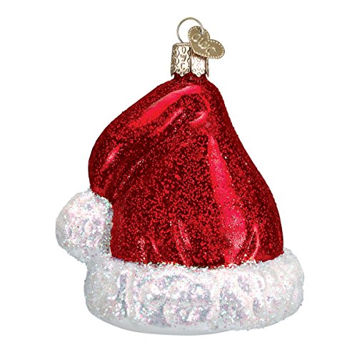 Book Cover Old World Christmas Ornaments Santa Hat Glass Blown Ornaments for Christmas Tree