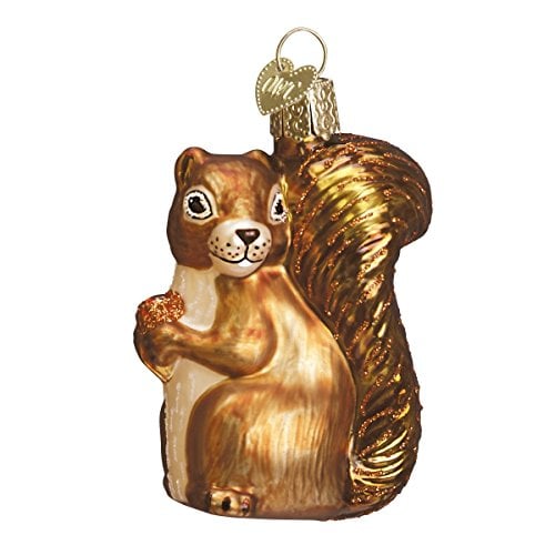 Book Cover Old World Christmas Squirrel Wildlife Animals Glass Blown Ornaments for Christmas Tree