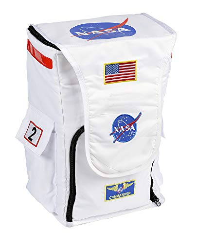 Book Cover Aeromax Jr. Astronaut Backpack, White, with NASA patches