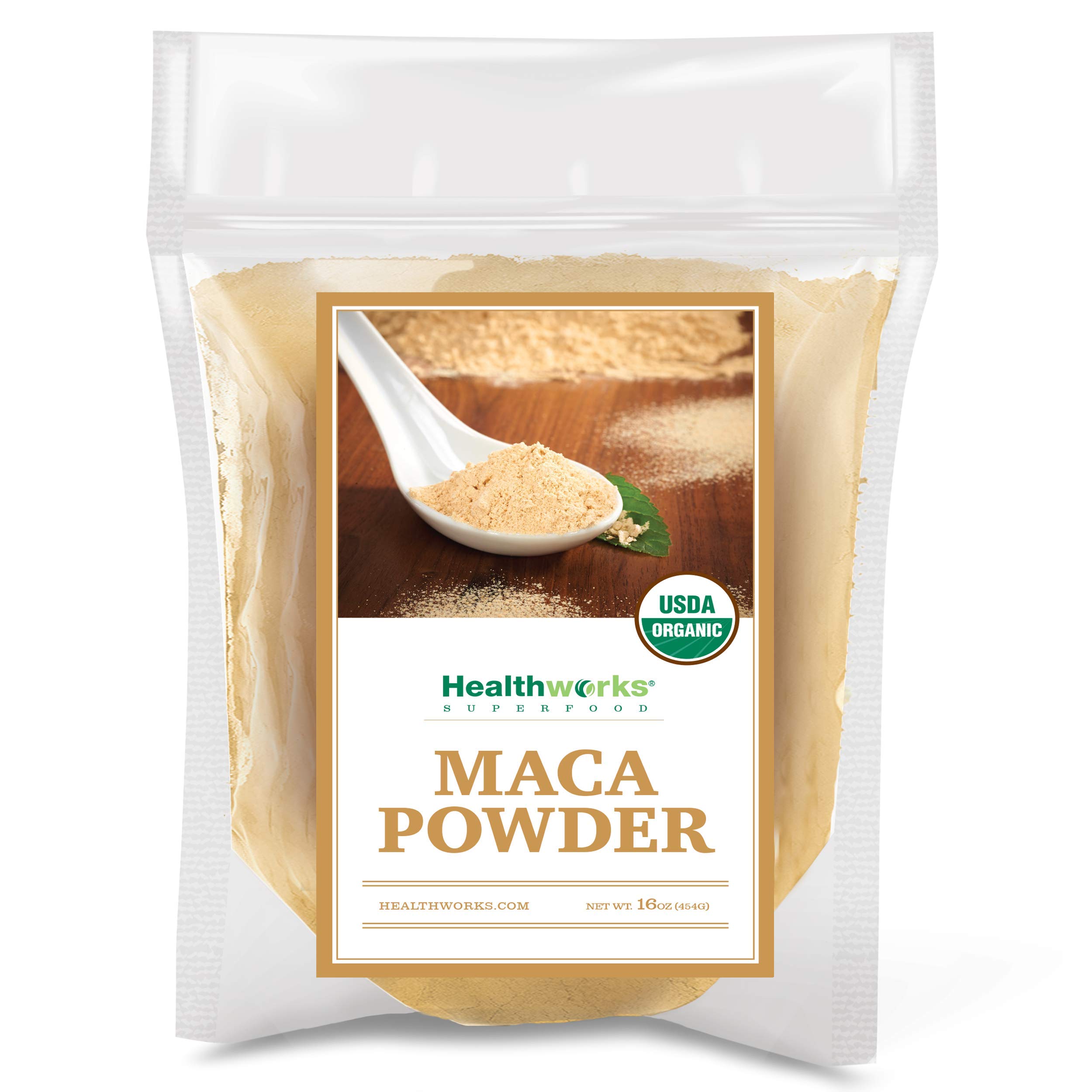 Book Cover Healthworks Maca Powder Raw Organic USDA Certified 450g