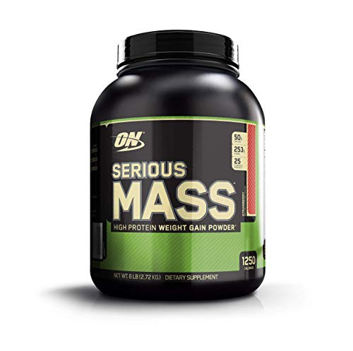 Book Cover OPTIMUM NUTRITION Serious Mass Weight Gainer Protein Powder, Strawberry, 2.72 kg