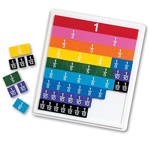 Book Cover Learning Resources Rainbow Fraction Tiles, Early Math Skills, Visual Aid, Ages 6+