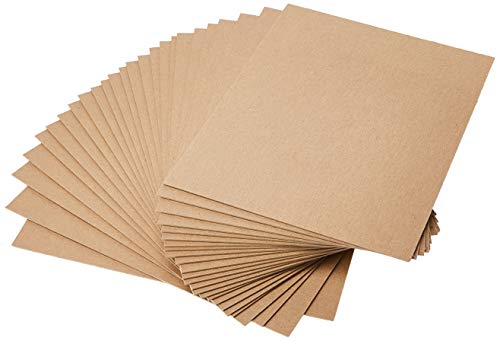 Book Cover Grafix Medium Weight 8.5 x 11”, Natural Pack of 25 – Acid-Free 0.057” Chipboard Sheets, Create Three-Dimensional Embellishments for Cards, Papercrafts, Mixed Media, Home Décor, 25 Count
