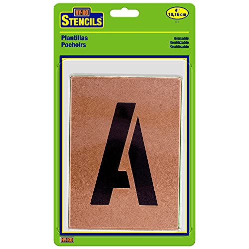 Book Cover HY-KO Products ST-4 Number & Letter Stencils, 4 INCH, Tan