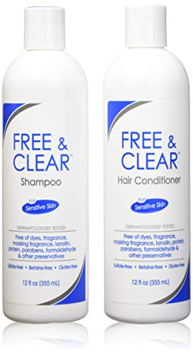 Book Cover Free & Clear Set, includes Shampoo-12 Oz and Conditioner-12 Oz - One each.