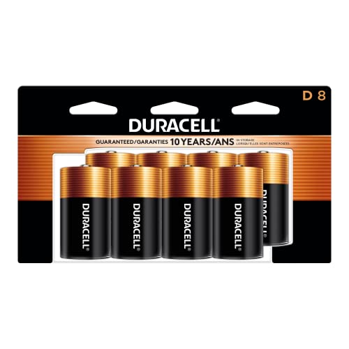 Book Cover Duracell Coppertop D Batteries, 8 Count Pack, D Battery with Long-lasting Power, All-Purpose Alkaline D Battery for Household and Office Devices