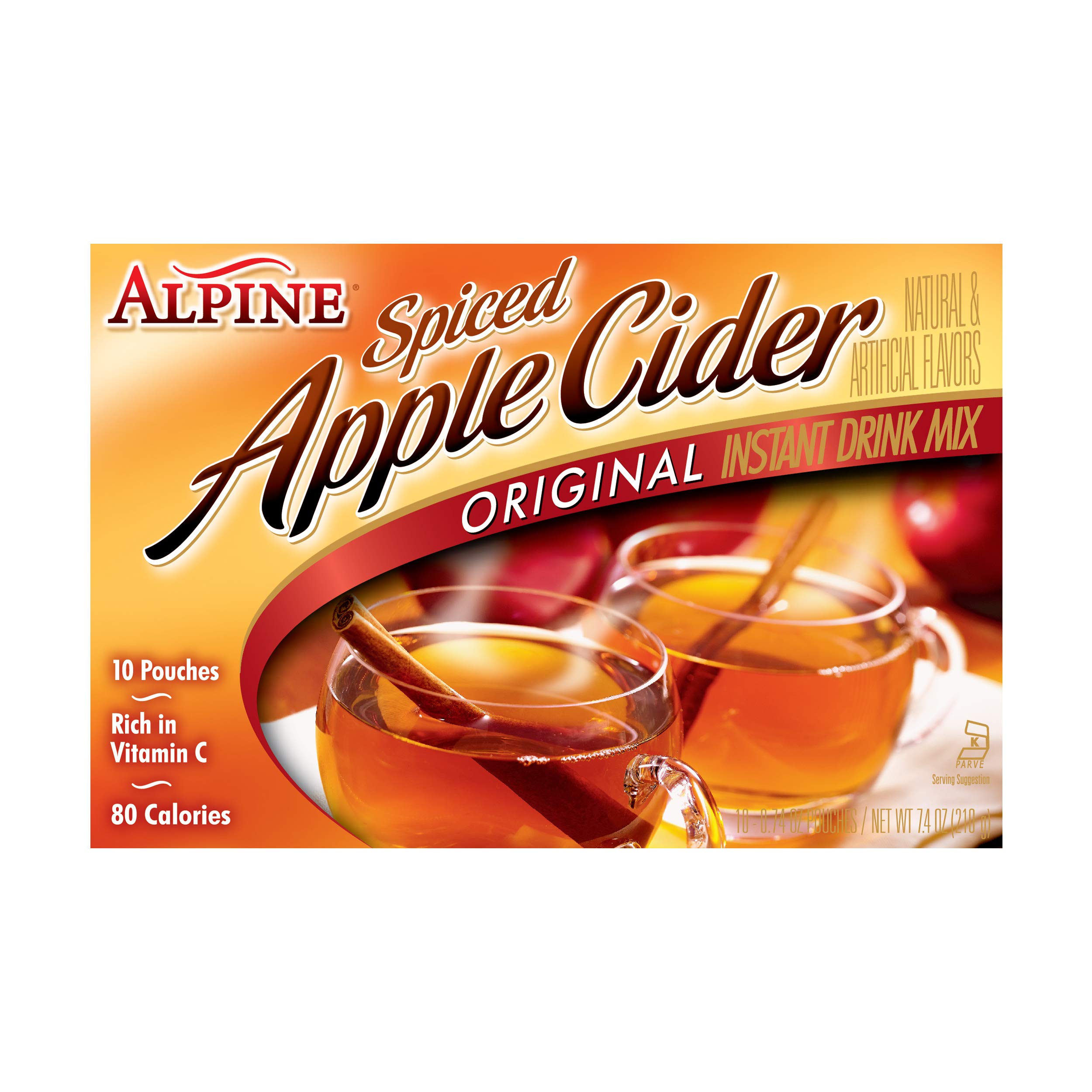 Book Cover Alpine Spiced Cider Original Drink Mix, Apple Flavor, 120 Pouches