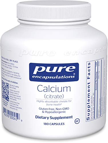Book Cover Pure Encapsulations Calcium (Citrate) | Supplement for Bones and Teeth, Colon Health, and Cardiovascular Support* | 180 Capsules