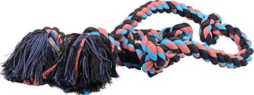Book Cover Flossy Chews Cottonblend Color 5-Knot Rope Tug, Super X-Large 72-Inch, Assorted Colors