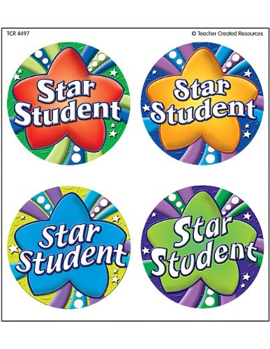 Book Cover Teacher Created Resources Star Student Wear'Em Badges (4497)