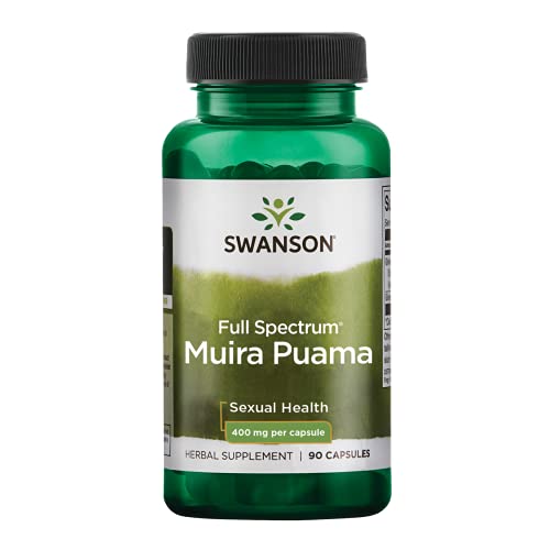 Book Cover Swanson Muira Puama Root Sexual Health Virility Libido Boost Support Men's Women's Supplement 400 mg 90 Capsules