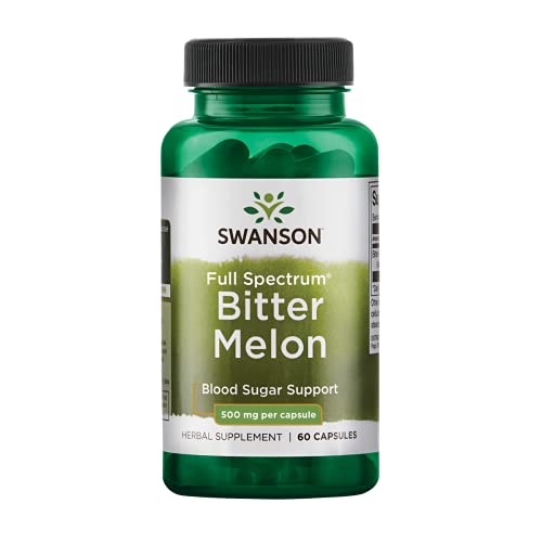 Book Cover Swanson Full Spectrum Bitter Melon (Momordica) Blood Glucose Support 500 Milligrams 60 Capsules (Pack of 1)