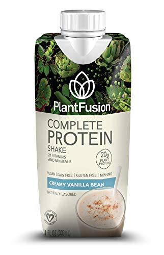 Book Cover PlantFusion Complete Ready to Drink Plant Based Protein Shake, Vanilla Bean, 11 oz  Carton, 12 Count, Gluten Free, Non-GMO