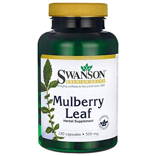 Book Cover Swanson Mulberry Leaf Cardiovascular Antioxidant Blood Sugar Support Herbal Supplement 500 mg 120 Capsules (Caps)