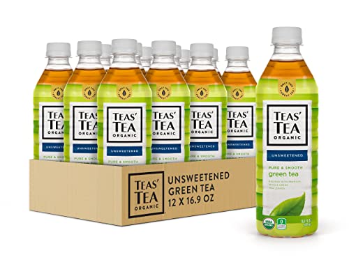 Book Cover Teas' Tea Unsweetened Pure Green Tea, Organic, Sugar Free, 0 Calories, 16.9 Ounce (Pack of 12)