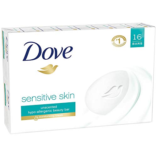 Book Cover Dove Sensitive bar Soap (16 /4 Oz Net Wt 64 Oz),, ()