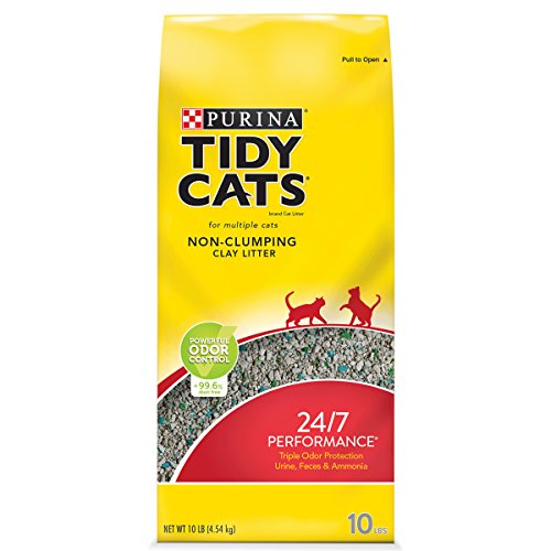 Book Cover Purina Tidy Cats Non Clumping Cat Litter, 24/7 Performance Multi Cat Litter - (4) 10 lb. Bags