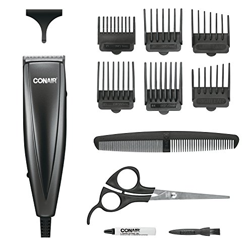Book Cover Conair Simple Cut 12-piece Haircut Kit; Home Hair Cutting Kit
