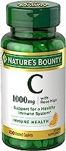 Book Cover Vitamin C + Rose Hips by Natureâ€™s Bounty. Vitamin C is a Leading Vitamin for Immune Support 1000mg 100 Coated Caplets