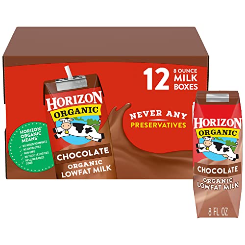 Book Cover Horizon Organic Shelf-Stable 1% Low Fat milk Boxes, Chocolate, 8 oz., 12 Pack