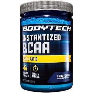 Book Cover BODYTECH BCAA (Branched Chain Amino Acid) Unflavored - Optimal 2:1:1 Ratio - Supports Muscle Recovery & Endurance (12.5 Ounce Powder)