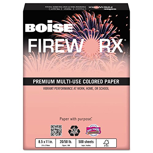 Book Cover Boise Fireworx Color Copy/Laser Paper, 20 lb, Letter Size (8.5 x 11), Jammin' Salmon, 500 Sheets (MP2201-SN)