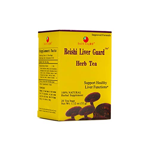 Book Cover Health King Reishi Liver Guard Herb Tea, Teabags, 20 Count Box
