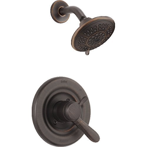 Book Cover Delta Faucet Lahara 17 Series Dual-Function Shower Faucet Set Oil Rubbed Bronze, 5-Spray Touch-Clean Shower Head, Delta Shower Trim Kit, Venetian Bronze T17238-RB (Valve Not Included)