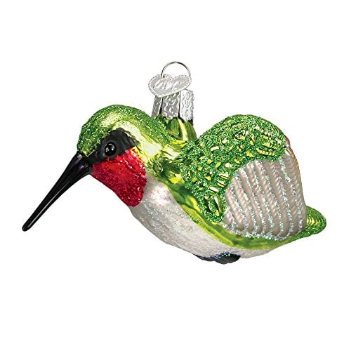 Book Cover Old World Christmas Bird Watcher Collection Glass Blown Ornaments for Christmas Tree Hummingbird