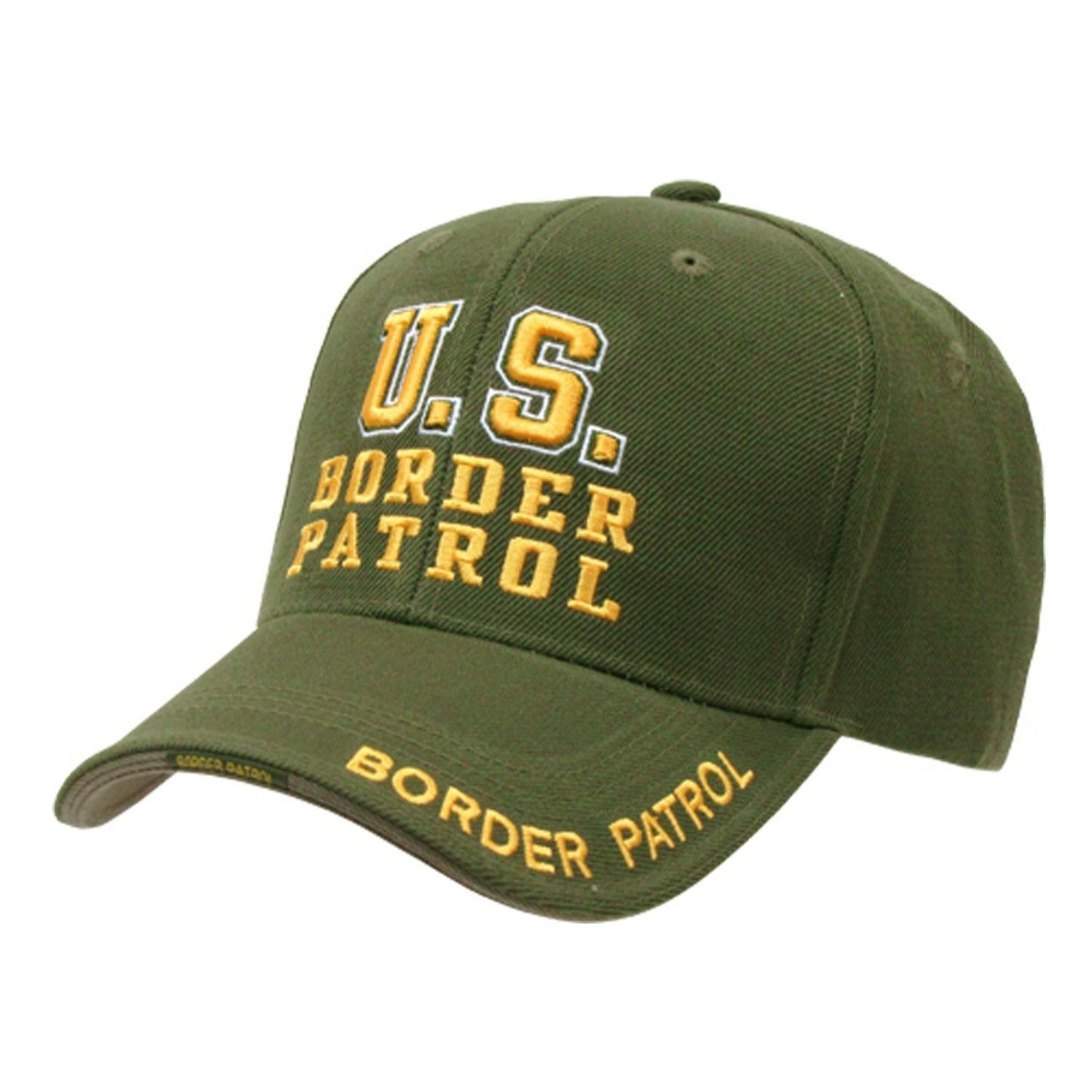 Book Cover US Border Patrol Officer adjustable baseball cap green & yellow