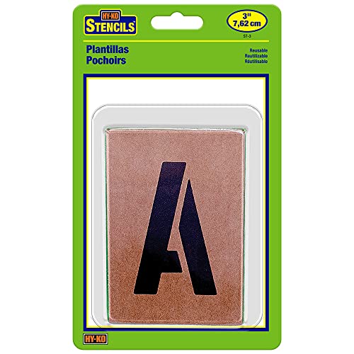 Book Cover HY-KO Products ST-3 Number & Letter Stencils, 3 INCH, Tan