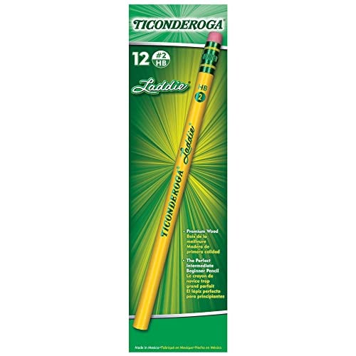 Book Cover Dixon® Ticonderoga® Laddie Elementary Pencils, With Eraser, Pack Of 12 Pencils