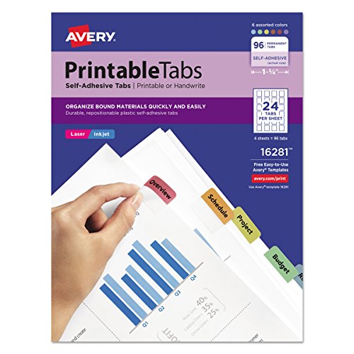 Book Cover Avery 16281 Filing Dividers