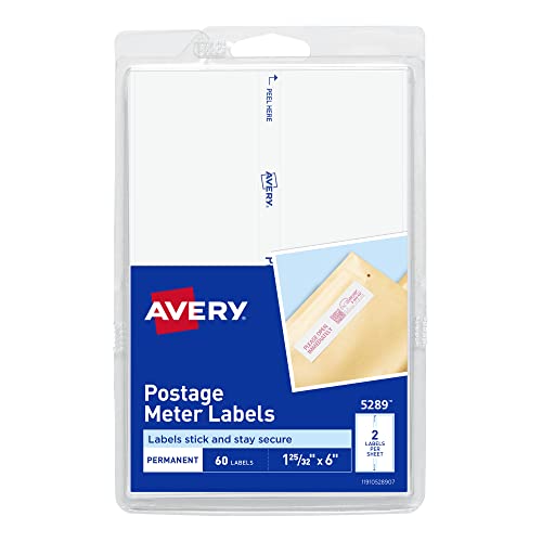 Book Cover Avery Postage Meter Labels for Personal Post Office, 1-25/32