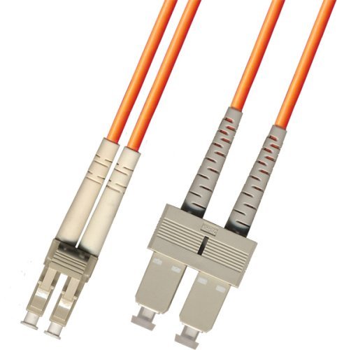 Book Cover 1M Multimode Duplex Fiber Optic Cable (62.5/125) - LC to SC