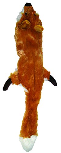 Book Cover SPOT Ethical Pets Plush Skinneeez Fox 14-Inch Stuffingless Dog and cat squeaking Toy