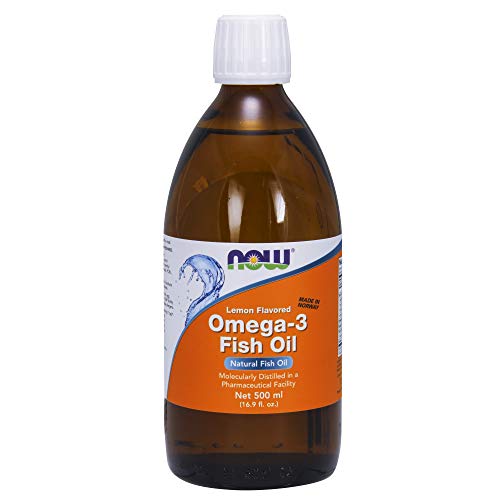 Book Cover Now Supplements, Omega-3 Fish Oil Liquid, Lemon, 16.9-Ounce
