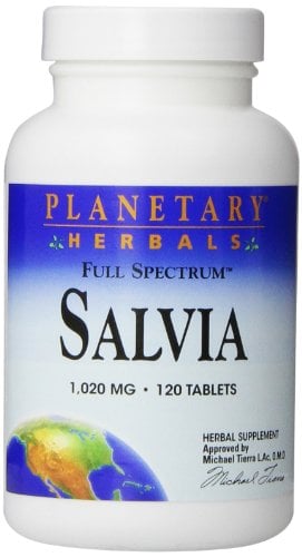 Book Cover Planetary Herbals, Salvia, 1,020 milligrams, 120 Tablets