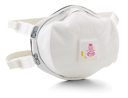 Book Cover 3M Disposable Particulate Cup Respirator 8293 P100 with Cool Flow Exhalation Valve, Adjustable Buckle Straps and Noseclip, Face Seal, Individually Packaged