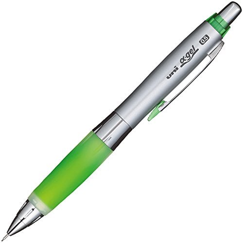 Book Cover Uni Alpha-Gel Shaker Mechanical Pencil - Yellow Green/Soft Grip 0.5mm (M5617GG1P.5)