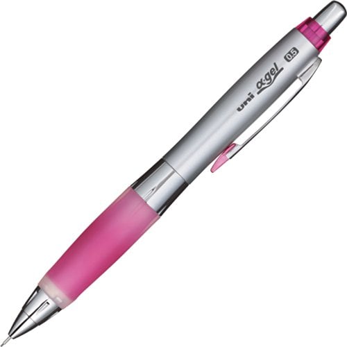 Book Cover Uni Alpha-Gel Shaker Mechanical Pencil 0.5mm Soft Grip, Rose Pink (M5617GG1P.66)