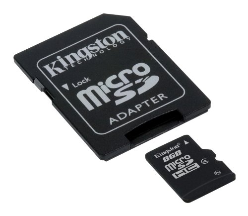 Book Cover Kingston 8 GB microSDHC Class 4 Flash Memory Card SDC4/8GB,Black