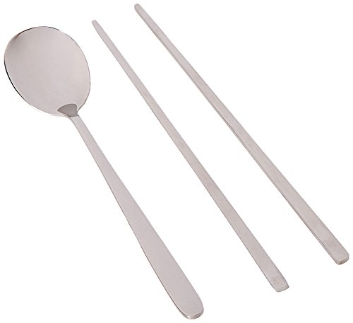 Book Cover 1 X Stainless Steel Chopstick & Spoon Set