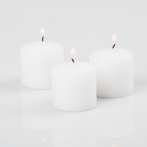 Book Cover Richland® Votive Candles White Unscented 10 Hour Burn Set of 72