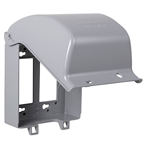 Book Cover TayMac MX6200 Two-Gang and Double Device Flat Metal Weatherproof in-Use Cover 55 Configurations, Grey Finish