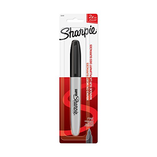 Book Cover Sharpie Super Permanent Markers, Fine Point, Blue, 12 Count