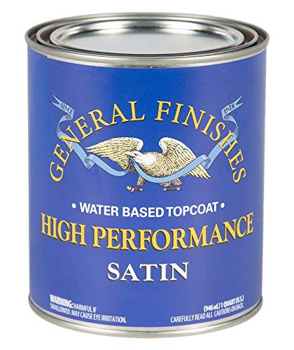 Book Cover General Finishes High Performance Water Based Topcoat, 1 Quart, Satin