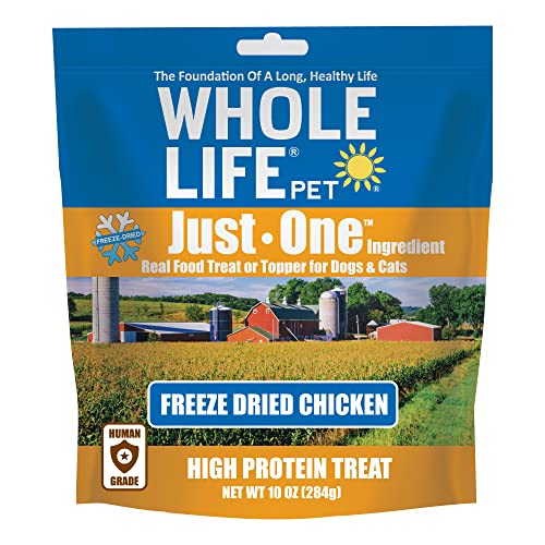 Book Cover Whole Life Pet Just One Chicken Dog and Cat Value Packs - Human Grade, Freeze Dried, One Ingredient - Protein Rich, Grain Free, Made in The USA
