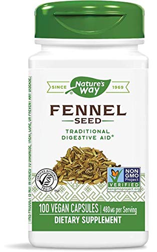 Book Cover Nature's Way Fennel Seed 480 mg, 100 Vcaps, Pack of 2